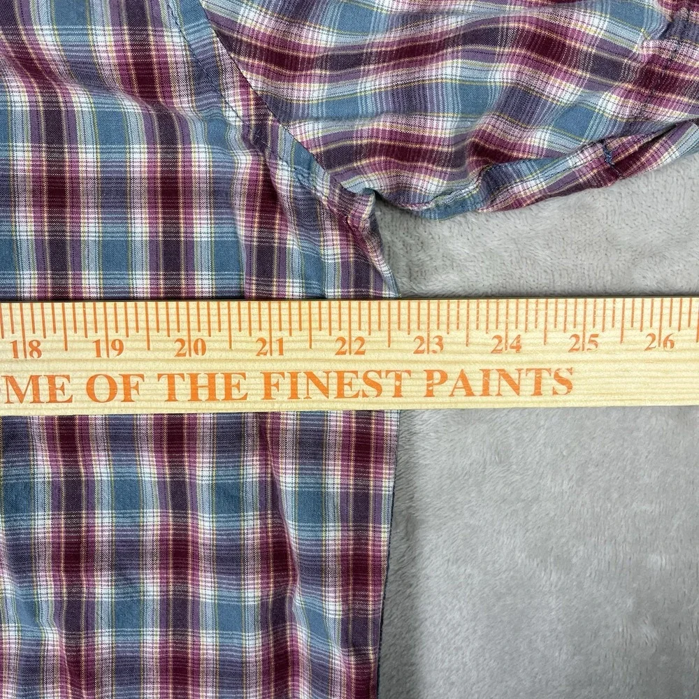 Levis Red Tab Shirt‎ Mens Large Multicolor Plaid Cotton Short Sleeve Button Up